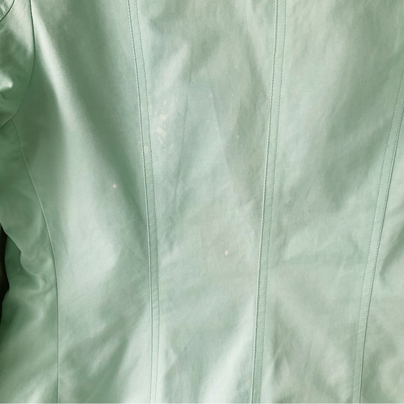 Mackage Ruffled Trim Military Style Utility Jacket in Mint Green Size M - Picture 12 of 14